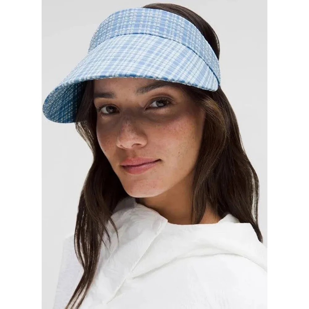 Lululemon Seersucker Check Removable Sweatband Visor BCOC Size S/M NWT - Picture 1 of 9